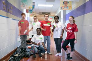 students serving